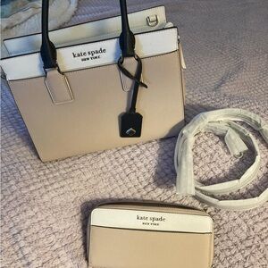 Kate Spade Beige and Black Women's Bag Set